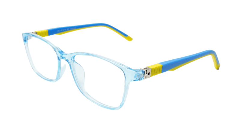 Soigné Kids Rectangular Spectacle Frame.Blue&Yellow.(5-12)Y-Unisex