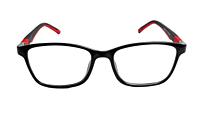 Soigné Kids Rectangular Spectacle Frame.Black&Red Color.(5-12)Y-Unisex