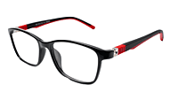 Soigné Kids Rectangular Spectacle Frame.Black&Red Color.(5-12)Y-Unisex