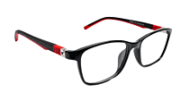 Soigné Kids Rectangular Spectacle Frame.Black&Red Color.(5-12)Y-Unisex