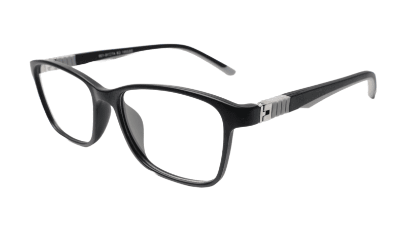Soigné Kids&Teens Rectangular Spectacle Frame.Black&Grey.(7-14)Y-Unisex