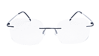 Soigné Unisex Square Rimless Spectacle Frame.Blue
