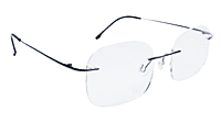 Soigné Unisex Square Rimless Spectacle Frame.Blue