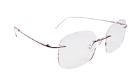 Soigné Female Square Rimless Spectacle Frame.Pink