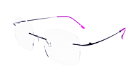 Soigné Female Square Rimless Spectacle Frame.Pink&Black