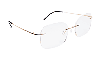 Soigné Unisex Square Rimless Spectacle Frame.Golden