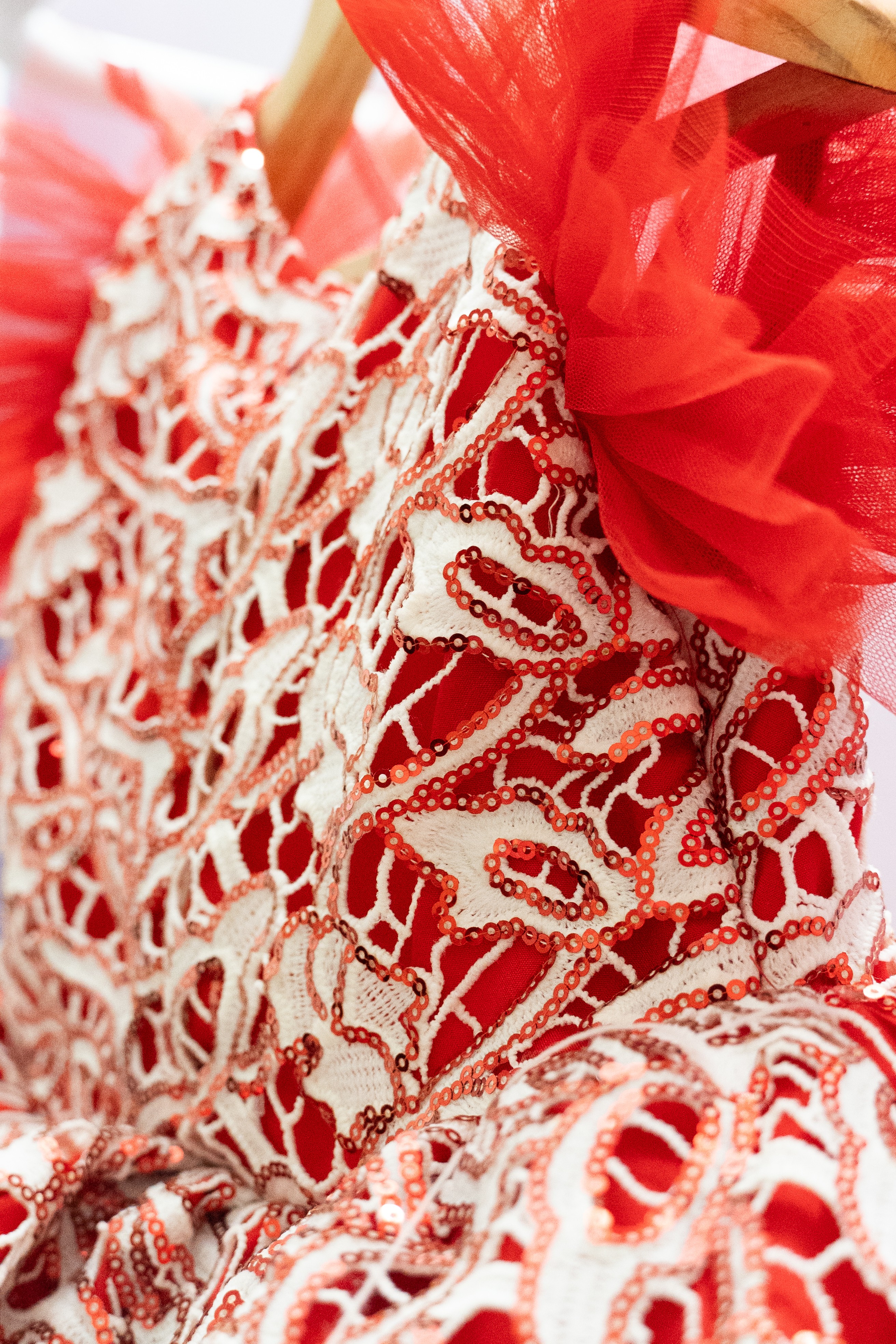 Royal Elegance Mother-Daughter Dress Set with Lace