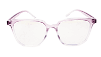 Soigné Female Oversize Square Spectacle Frame.Purple&Transparent