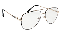 Soigné Unisex Aviator Spectacle Frame.Gold&Black-Medium
