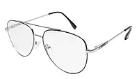 Soigné Unisex Aviator Spectacle Frame.Blue&Silver-Medium Soigné Unisex Aviator Spectacle Frame.Blue&Silver-Medium