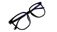 Soigné Unisex Oversized Square Spectacle Frame.Black