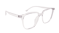 Soigné Unisex Oversized Square Spectacle Frame.Transparent Color