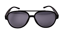 Soigné Unisex Large Aviator Sunglasses.Black&Gray