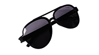 Soigné Unisex Large Aviator Sunglasses.Black&Gray