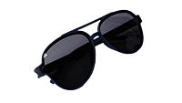 Soigné Unisex Large Aviator Sunglasses.Black&Blue