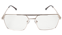 Soigné Unisex Rectangular Spectacle Frame.Gold-Large