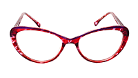 Soigné Female Large Cateye Spectacle.Red&Transparent