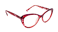Soigné Female Large Cateye Spectacle.Red&Transparent