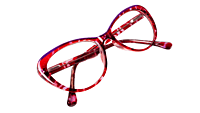 Soigné Female Large Cateye Spectacle.Red&Transparent