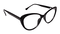 Soigné Female Cat Eye Spectacle Frame.Black-Large