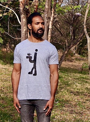 'Chai' Half Sleeve Tee Grey