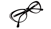 Soigné Female Cat Eye Spectacle Frame.Black-Large