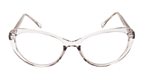 Soigné Female Cat Eye Spectacle Frame.See Through Gray-Large