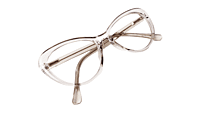 Soigné Female Cat Eye Spectacle Frame.See Through Gray-Large