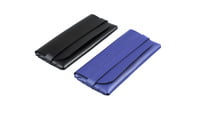 PU Leather Pouch For Sunglasses & Spectacle Frames. Shiny Blue & Shiny Black Color Pouch.