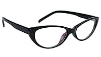 Soigné Kids Cateye Spectacle.Glossy Black.(3-8)Y-Girl with Multicolor String