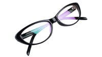 Baby Girl Cat Eye Spectacle Frame. Glossy Black Frame. Age-(3-8Years).