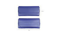 PU Leather Pouch For Sunglasses & Spectacle Frames. Shiny Blue Color Pouch.(Blue-2)