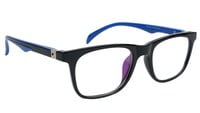 Unisex Blue Black Rectangular Spectacle Frames