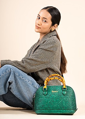 Bamboo Handle Hand Bag