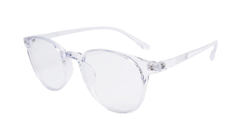 Soigné Unisex Round Medium Spectacle Frames.Transparent