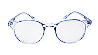 Soigné Unisex Round Medium Spectacle Frames.See Through Blue
