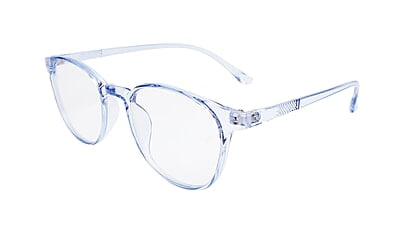 Soigné Unisex Round Medium Spectacle Frames.See Through Blue Soigné Unisex Round Medium Spectacle Frames.See Through Blue