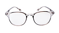 Soigné Unisex Round Spectacle Frames.See Through Gray-Medium