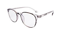 Soigné Unisex Round Spectacle Frames.See Through Gray-Medium