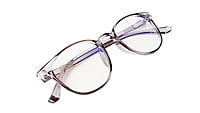 Soigné Unisex Round Spectacle Frames.See Through Gray-Medium