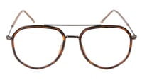 Unisex Aviator Spectacle Frame. Leopard Print Color Composite Frame.