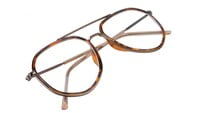 Unisex Aviator Spectacle Frame. Leopard Print Color Composite Frame.