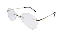 Soigné Unisex Rimless Aviator Spectacle Frame.Golden-Large Soigné Unisex Rimless Aviator Spectacle Frame.Golden-Large