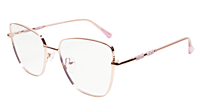 Soigné Female Oversized Cat Eye Spectacle Frame.Golden&Pink Soigné Female Oversized Cat Eye Spectacle Frame.Golden&Pink
