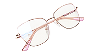 Soigné Female Oversized Cat Eye Spectacle Frame.Golden&Pink Soigné Female Oversized Cat Eye Spectacle Frame.Golden&Pink
