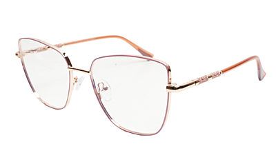 Soigné Female Oversized Cat Eye Spectacle Frame.Gold&Pink Soigné Female Oversized Cat Eye Spectacle Frame.Gold&Pink