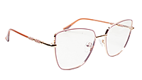 Soigné Female Oversized Cat Eye Spectacle Frame.Gold&Pink Soigné Female Oversized Cat Eye Spectacle Frame.Gold&Pink