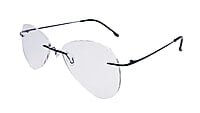 Soigné Unisex Rimless Aviator Spectacle Frame.Blue-Large