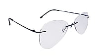 Soigné Unisex Rimless Aviator Spectacle Frame.Blue-Large