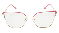 Soigné Female Oversize Cat Eye Spectacle Frame.Golden&Pink Soigné Female Oversize Cat Eye Spectacle Frame.Golden&Pink